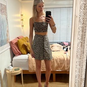 Vintage crop and skirt set